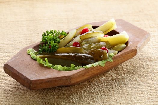 fresh and tasty salad on the table