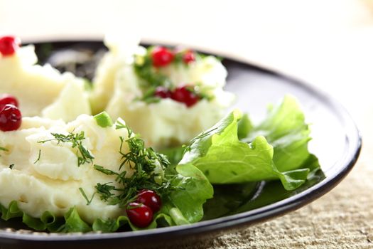 fresh and tasty salad on the table