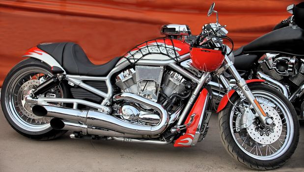 motorcycle Harley Davidson orange