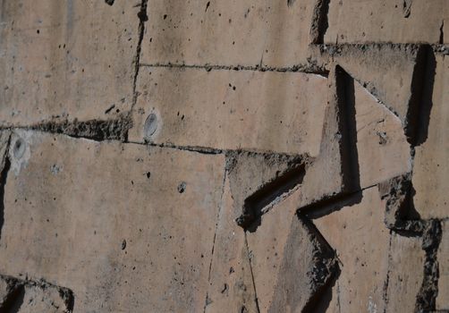 Patterned Cement wall in an urban city