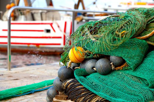 Close-up of fishing net