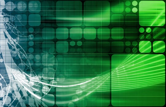 Science Technology Data as a Abstract Art
