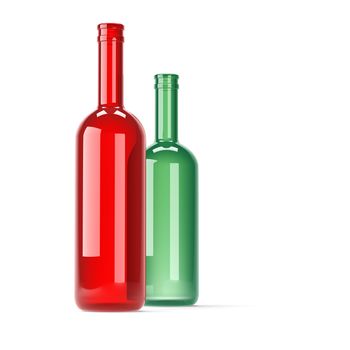 Two Bottles Isolated on White