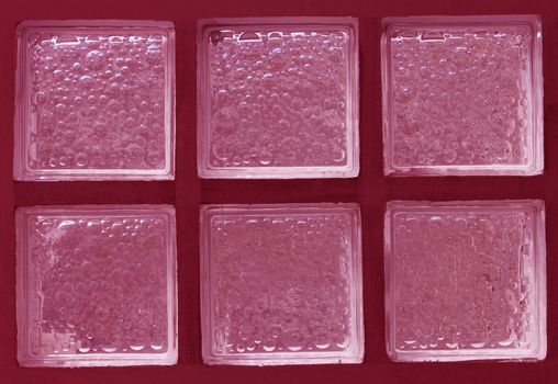 Decorative Glass Blocks red color