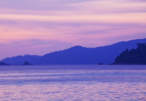 Sea and mountain. view of Thailand
