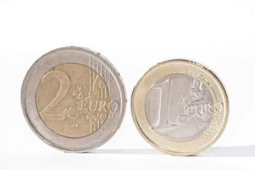 Euro coin isolated on ehite background