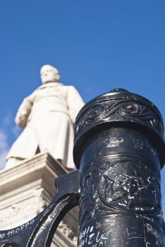 Detail of the Politeama's square in Palermo. Sicily. Italy