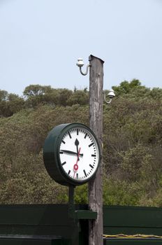 old type of station clock