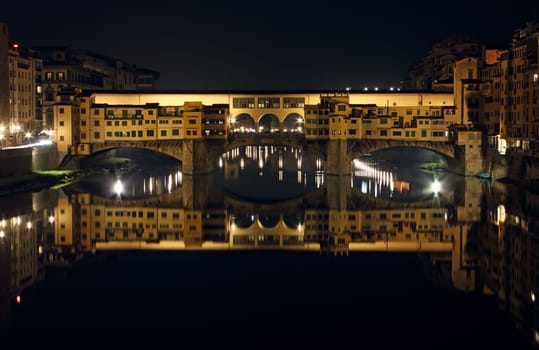 Ponte Vecchio Night shot in Florence, Italy.