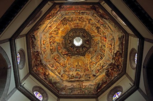 The Dome of Basilica di Santa Maria del Fiore in Florence,  frescoes by Giorgio Vasari and Federico Zuccari. 