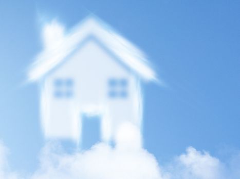 small house from clouds, Dream of homeownership