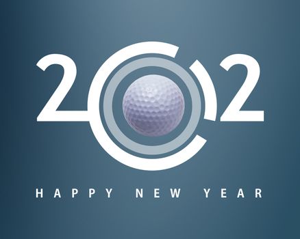 Happy new year 2012, Golf sport conceptual image