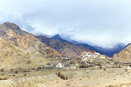 Lekir Buddhist monastery in the Himalayas, northern India