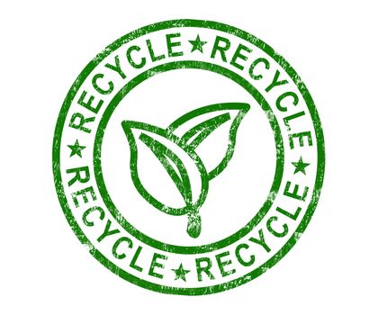 Recycle Stamp Showing Renewable And Eco friendly