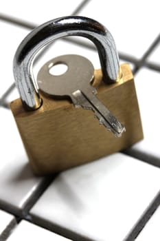 padlock with key