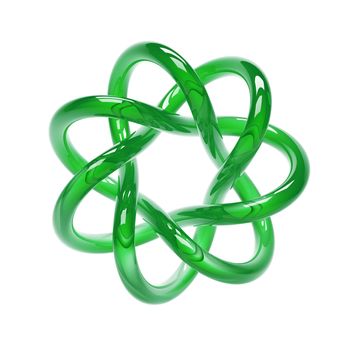 green torus isolated on white