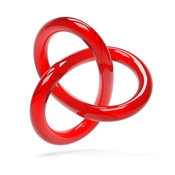 3d Red Abstract Shape