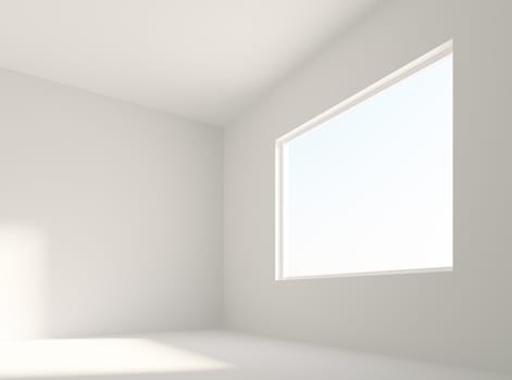 3d Illustration of Empty Room