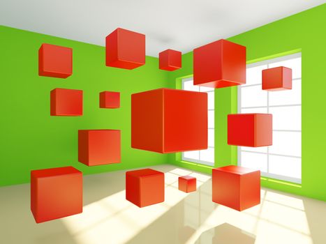 3d Illustration of Abstract Interior