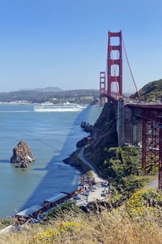 Golden Gate Bridge in San Francisco ,  California, USA