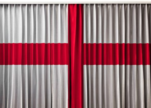 England flag on curtain
