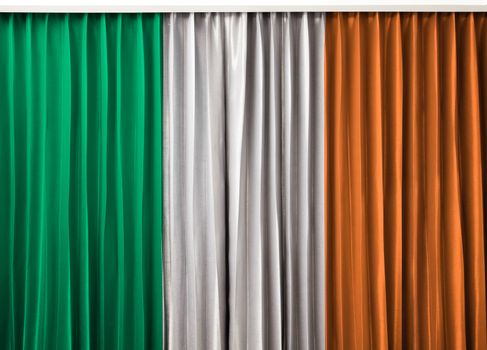 republic of Ireland flag on curtain