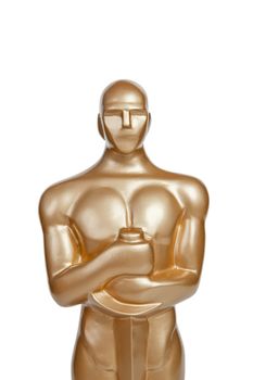 Oscar award on white background