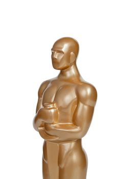 Oscar award on white background