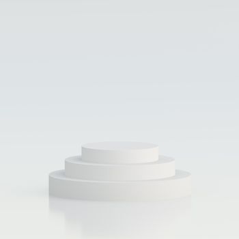 3d Illustration of White Podium