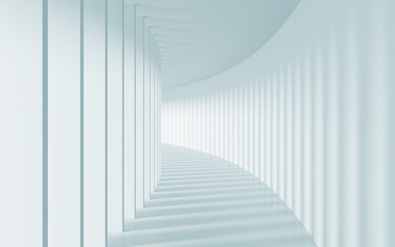 3d Illustration of Long Corridor 