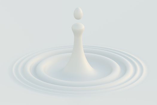 3d Illustration of Milk Drop