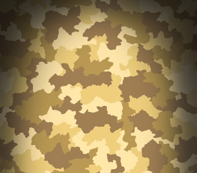 Desert camouflage pattern texture dramatically from above