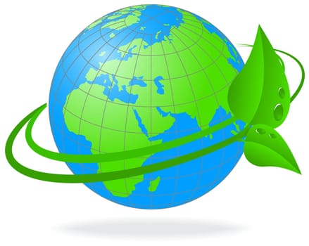 ecology of the planet earth vector illustration