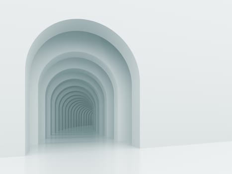 3d Illustration of Architectural Background with Arches