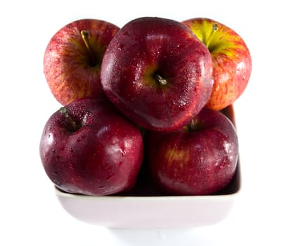 red apple isolated on white background