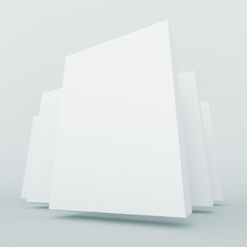 3d Illustration of White Software or Gift Boxes