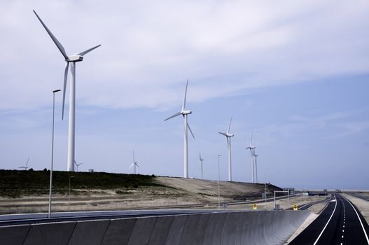 new part of Holland called the second maasvlakte with new road 