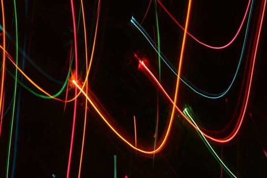 Abstract Christmas light blurred by motion