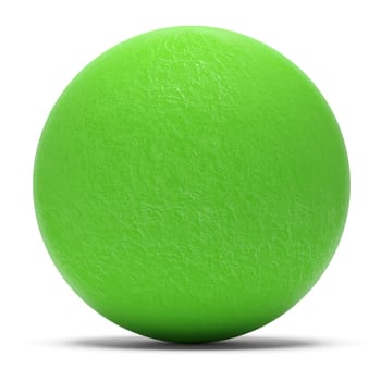 Green Sphere Isolated on White Background