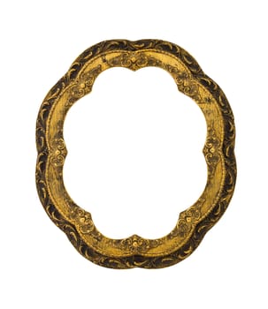 ancient style frame isolated with clipping path