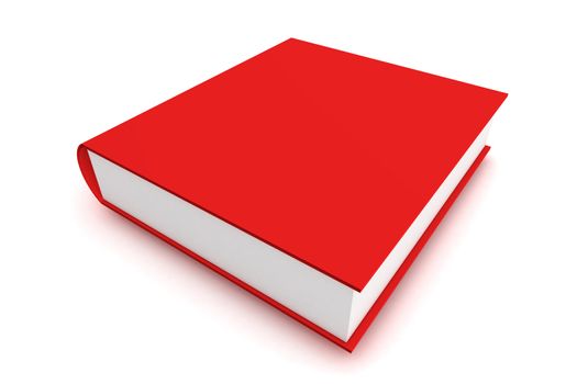 A Colourful 3d Rendered Red Book Illustration