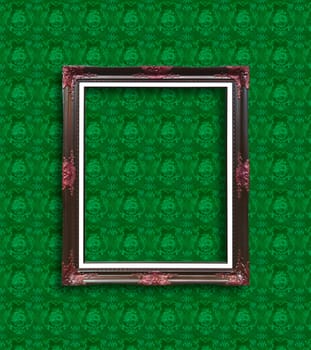 frame on green wallpaper