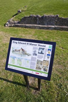 The remains of King Edward III Thames-side manor house in London.