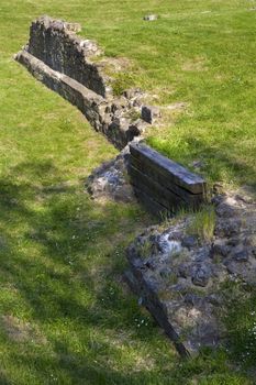 The remains of King Edward III Thames-side manor house in London.