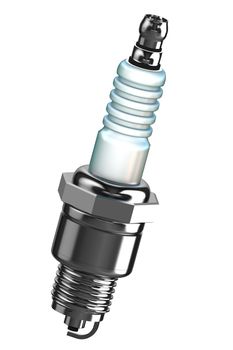 A Colourful 3d Rendered Sparkplug Concept Illustration