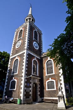 St Mary's church located in Rotherhithe, London.