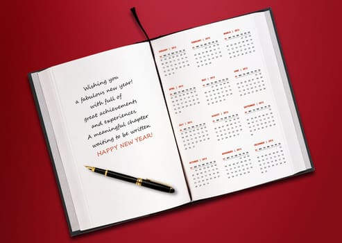 New year 2012 Calendar with conceptual image of new year greeting.