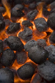 Full Frame of Barbecue Coal