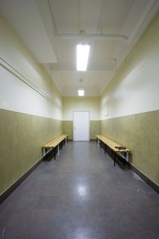 Empty corridor in a school building