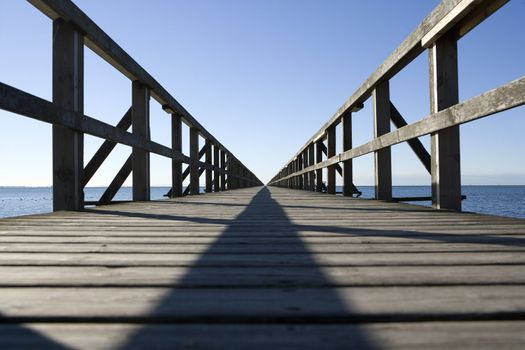 Long Pier from Low Angle view